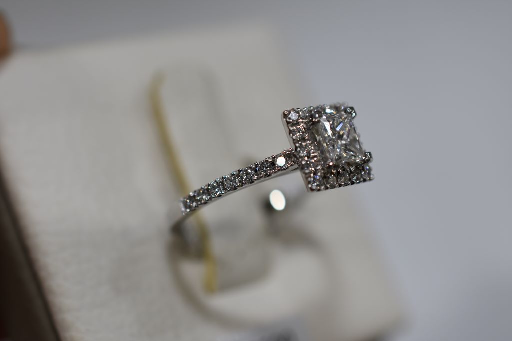 Princess Diamond engagement ring