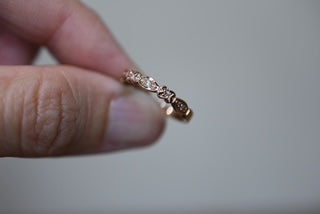 Rose Gold & Diamond set ring