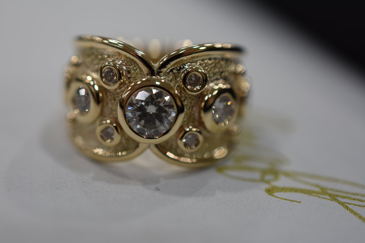 9ct Diamond set dress ring