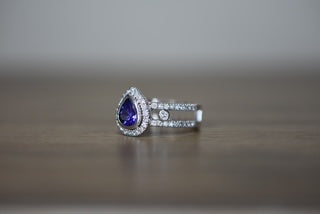 Tanzanite & Diamond set dress ring
