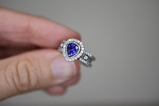 Tanzanite & Diamond set dress ring