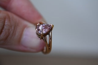 Morganite dress ring