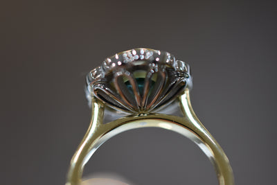 Tourmaline and Diamond set ring