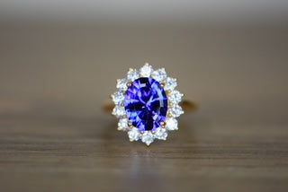 Tanzanite & Diamond set ring
