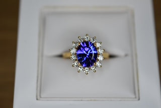 Tanzanite & Diamond set ring