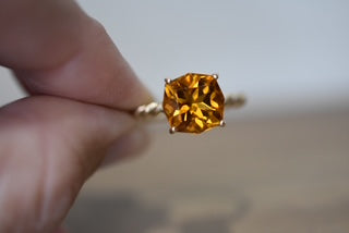 Citrine dress ring