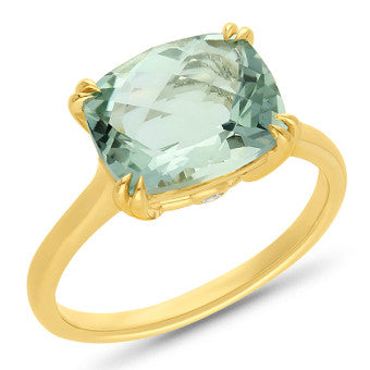 Green Amethyst dress ring