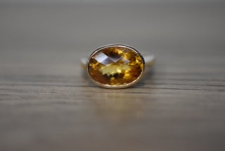 Citrine dress ring