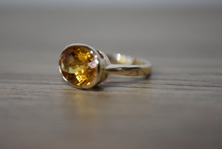 Citrine dress ring