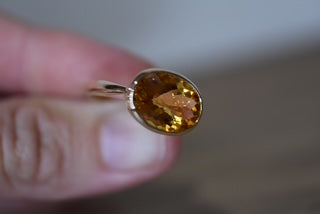 Citrine dress ring