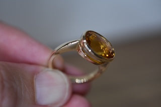 Citrine dress ring