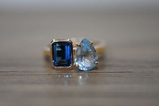 London Blue Topaz ring & Light Blue Topaz dress ring