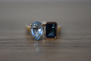 London Blue Topaz ring & Light Blue Topaz dress ring