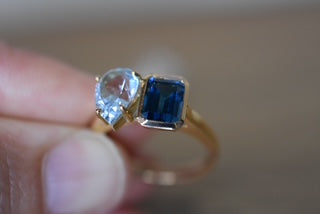 London Blue Topaz ring & Light Blue Topaz dress ring