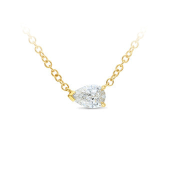 Yellow gold diamond set pendant and chain