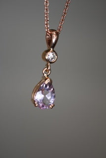 Morganite & Diamond set pendant