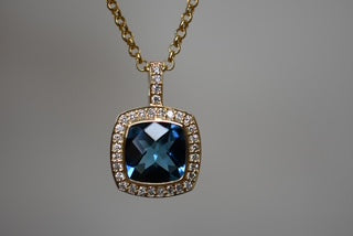 London Blue Topaz & Diamond set enhancer