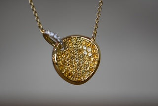 Citrine & Diamond set necklet