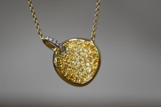 Citrine & Diamond set necklet
