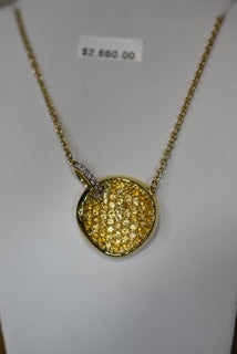 Citrine & Diamond set necklet