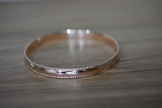 9ct Rose gold handmade bangle
