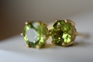 Peridot stud earrings