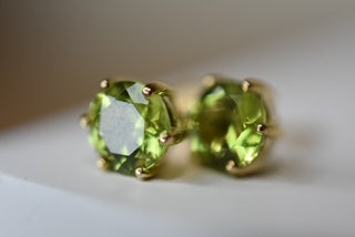Peridot stud earrings