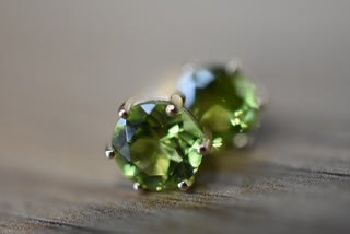 Peridot stud earrings