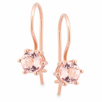 Morganite Rose gold earrings