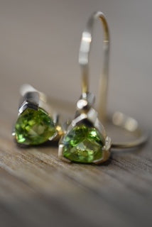 Peridot drop earrings