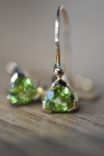 Peridot drop earrings