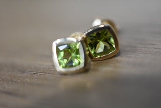 Peridot stud earrings
