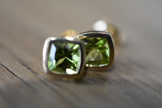 Peridot stud earrings