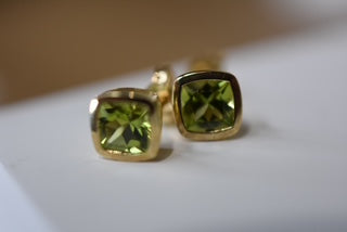 Peridot stud earrings