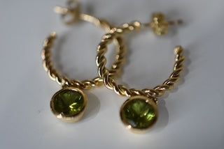 Peridot Hoops