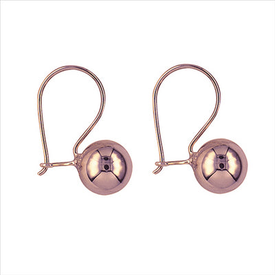 9ct Yellow gold Euroball earrings 8mm Ball