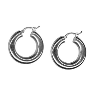 9ct Yellow gold plain hoops earrings