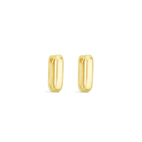 9ct yellow gold Papaerclip Huggies