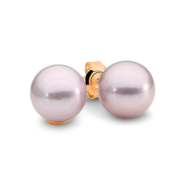 Pink Eidson Natural Pink 12-13mm rose gold studs