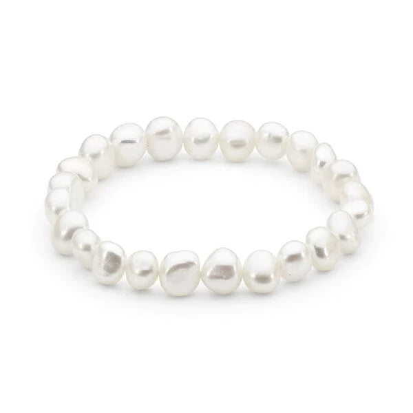 White Keshi bracelet