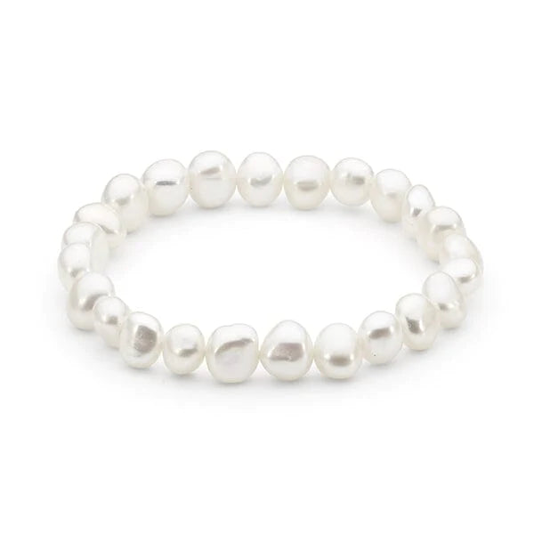 White Keshi bracelet