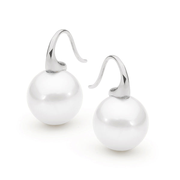 Silver, White Edison 12mm plain short hook E/R