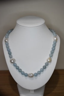 Aquamarine & Freshwater strand