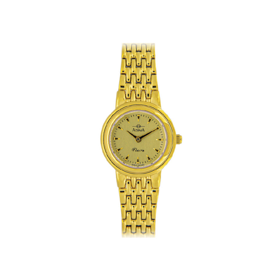 Ladies gold plated dress watch