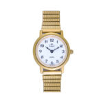 Ladies Adina, expandable, gold plated.