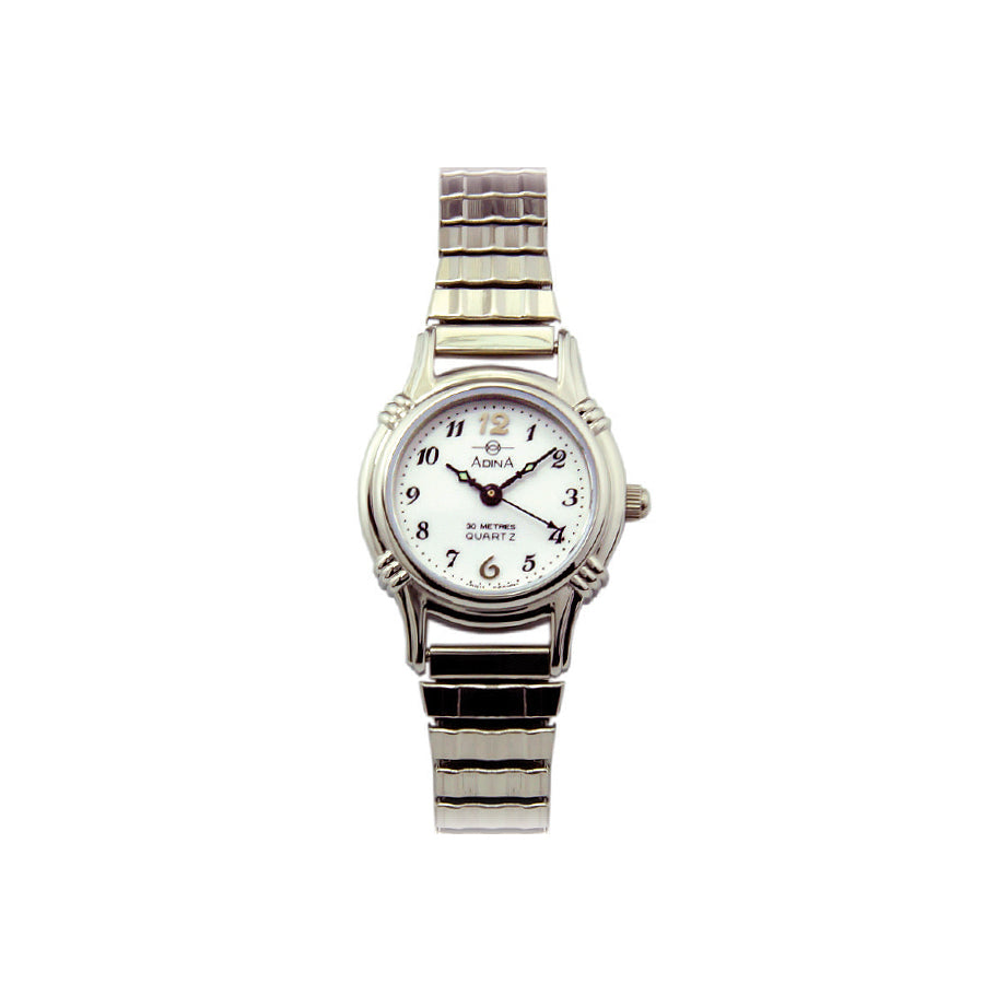 Stainless steel expandable ladies watch