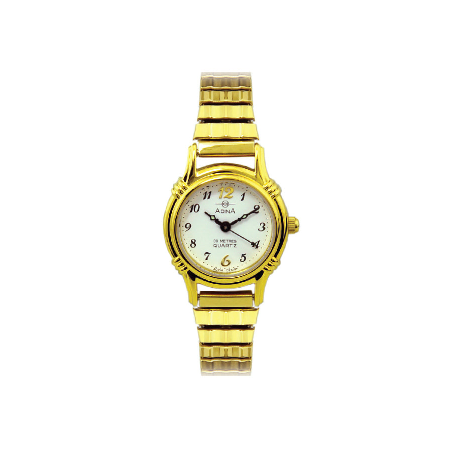 Ladies gold expandable watch