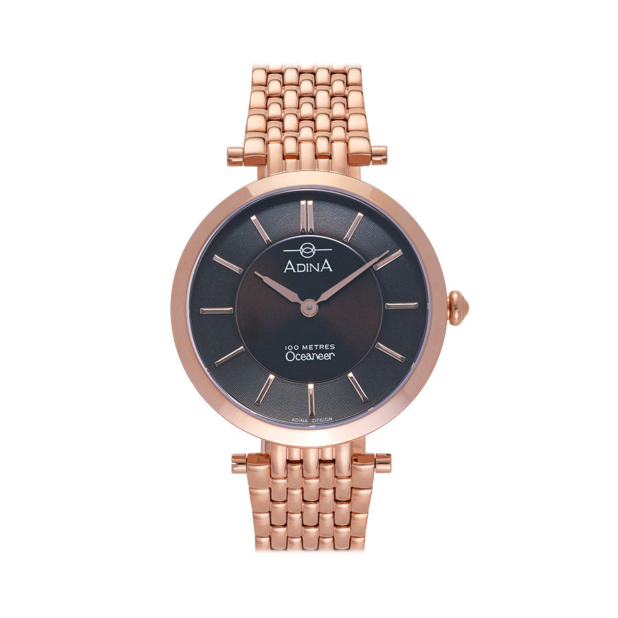 Rose gold ladies dress watch