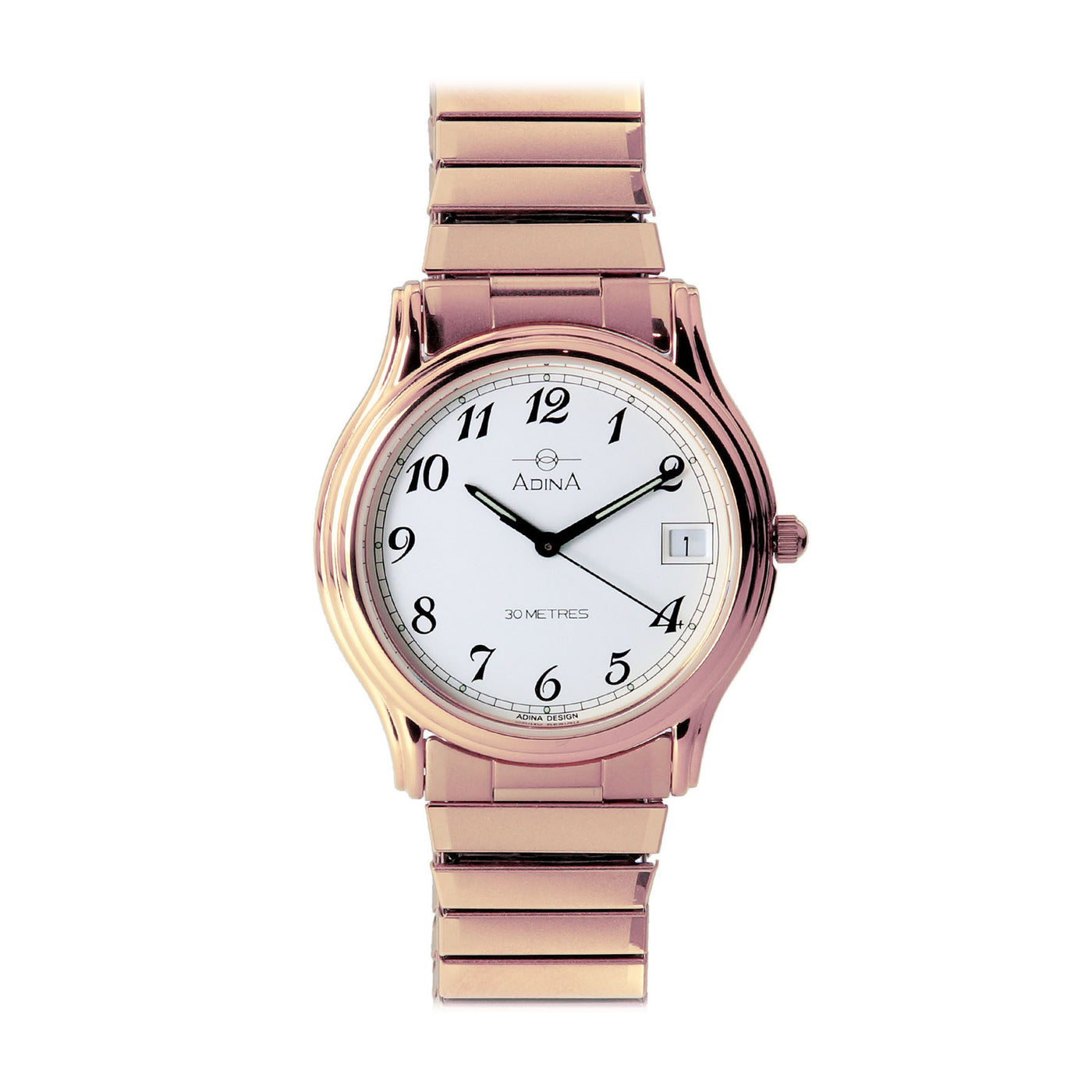 Rose gold ladies expandable watch