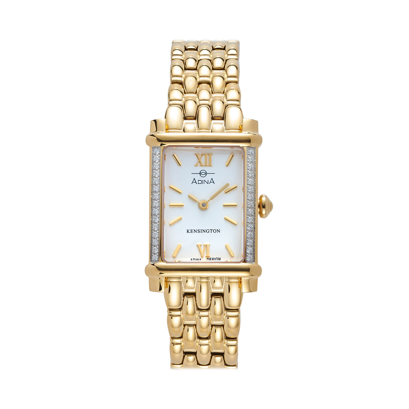 Diamond set ladies gold watch